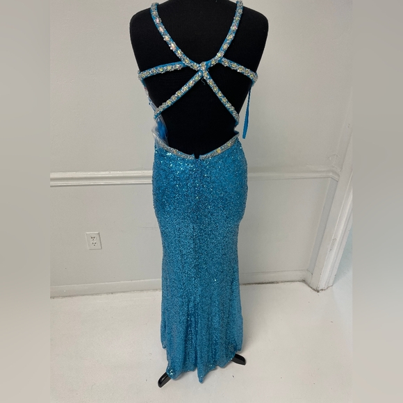 NWT Fiesta Blue Sequin Dress XL - Picture 2 of 9